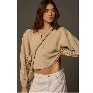 Pilcro Anthropologie Crop Sweatshirt
